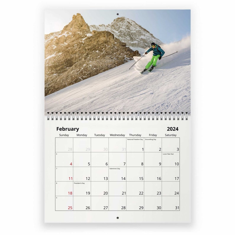 Ski 2024 Wall Calendar IDW23056 Etsy