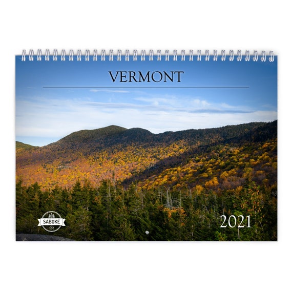 Vermont 2021 Wall Calendar | Etsy