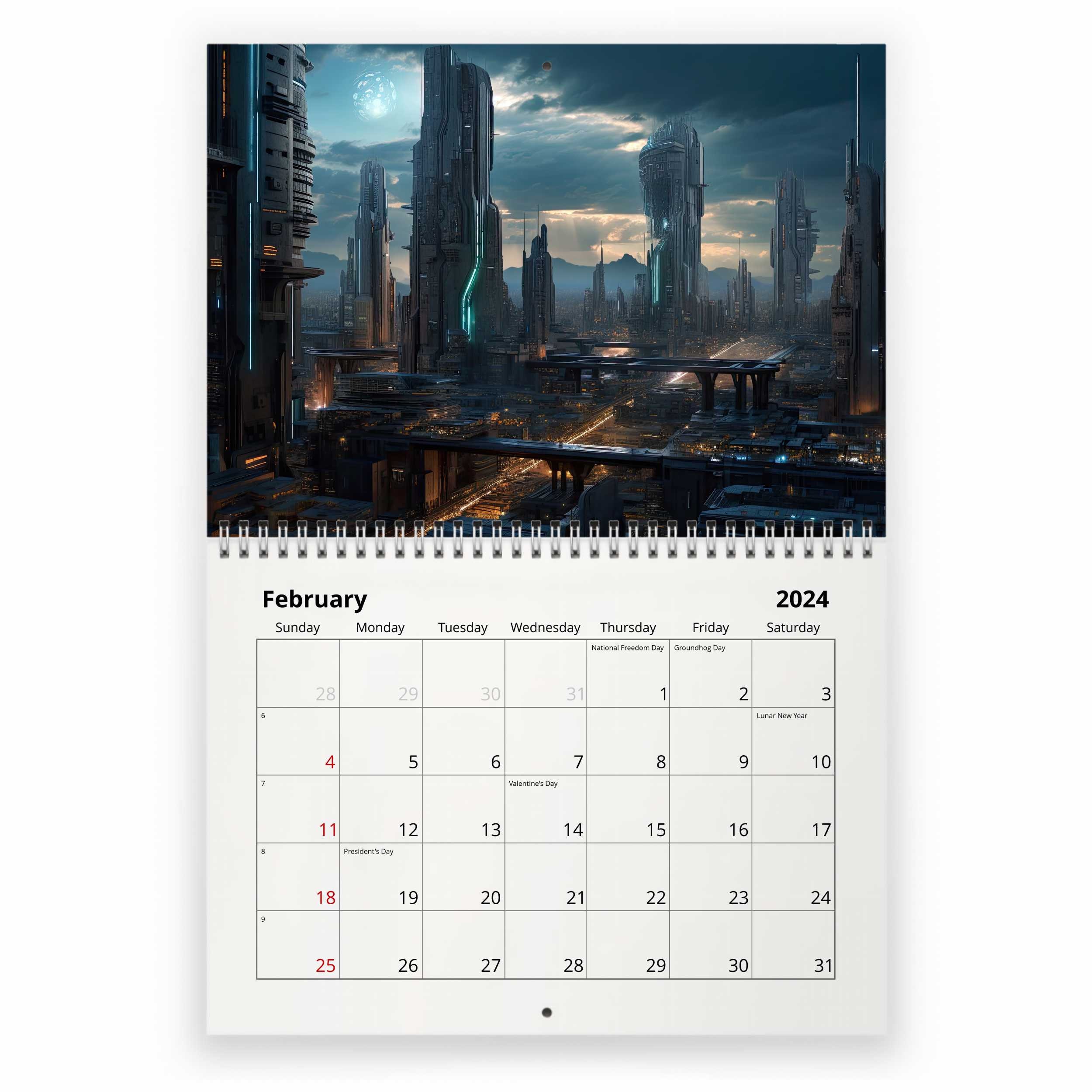 Sci Fi 2024 Wall Calendar sold by Corissa Escalating SKU 4604200