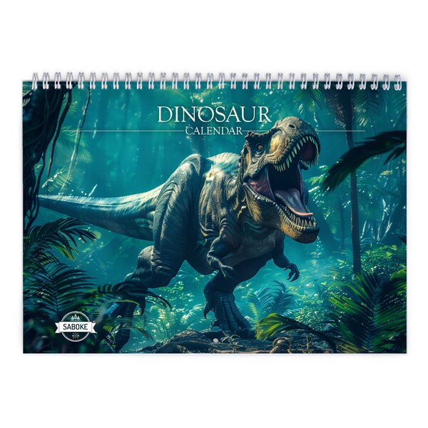 2025 Dinosaur Wall Calendar Etsy