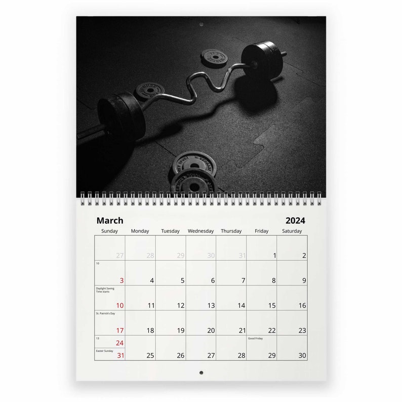 Bodybuilding 2024 Wall Calendar IDW24105 Etsy