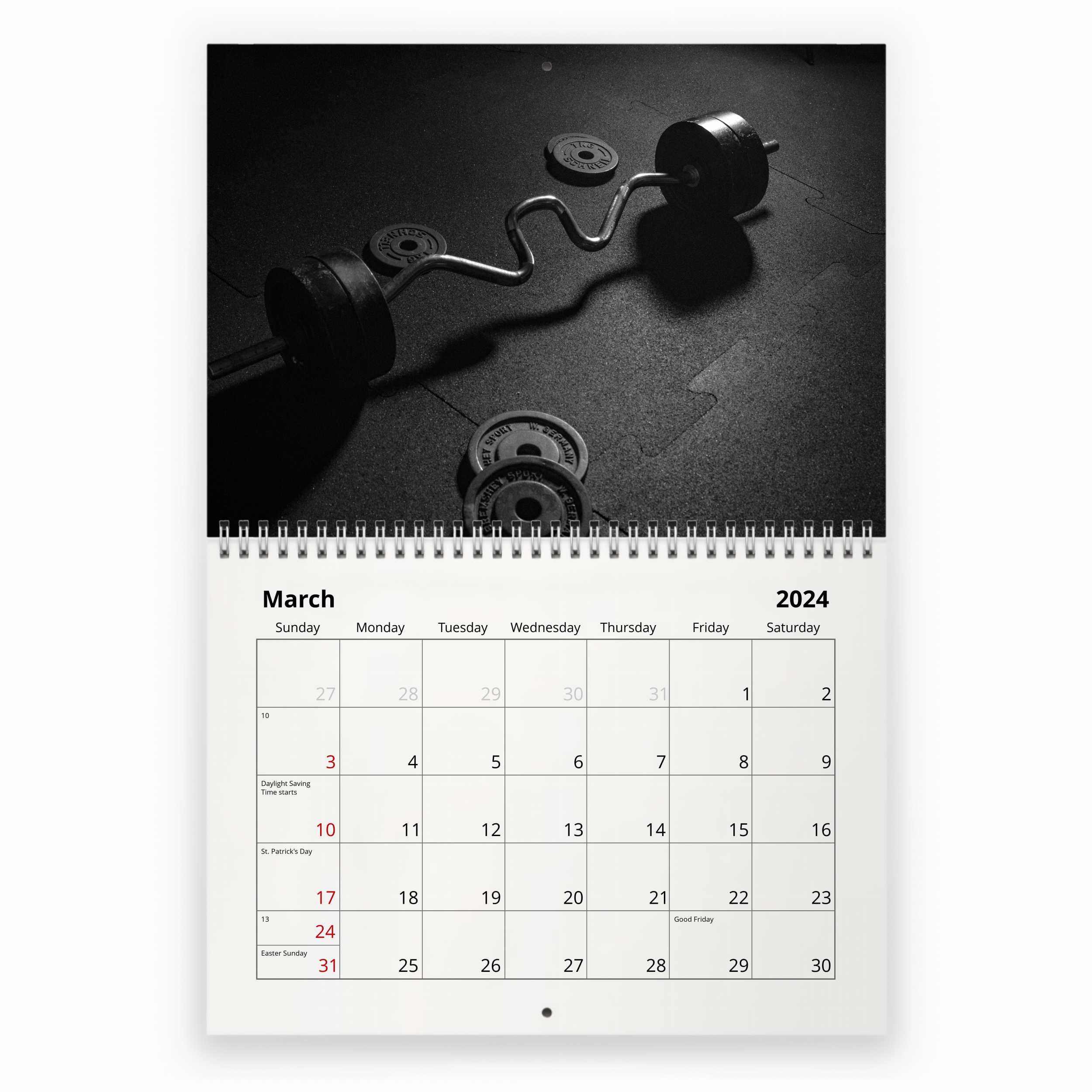 Bodybuilding 2024 Wall Calendar sold by Bored Marisa SKU 97165620