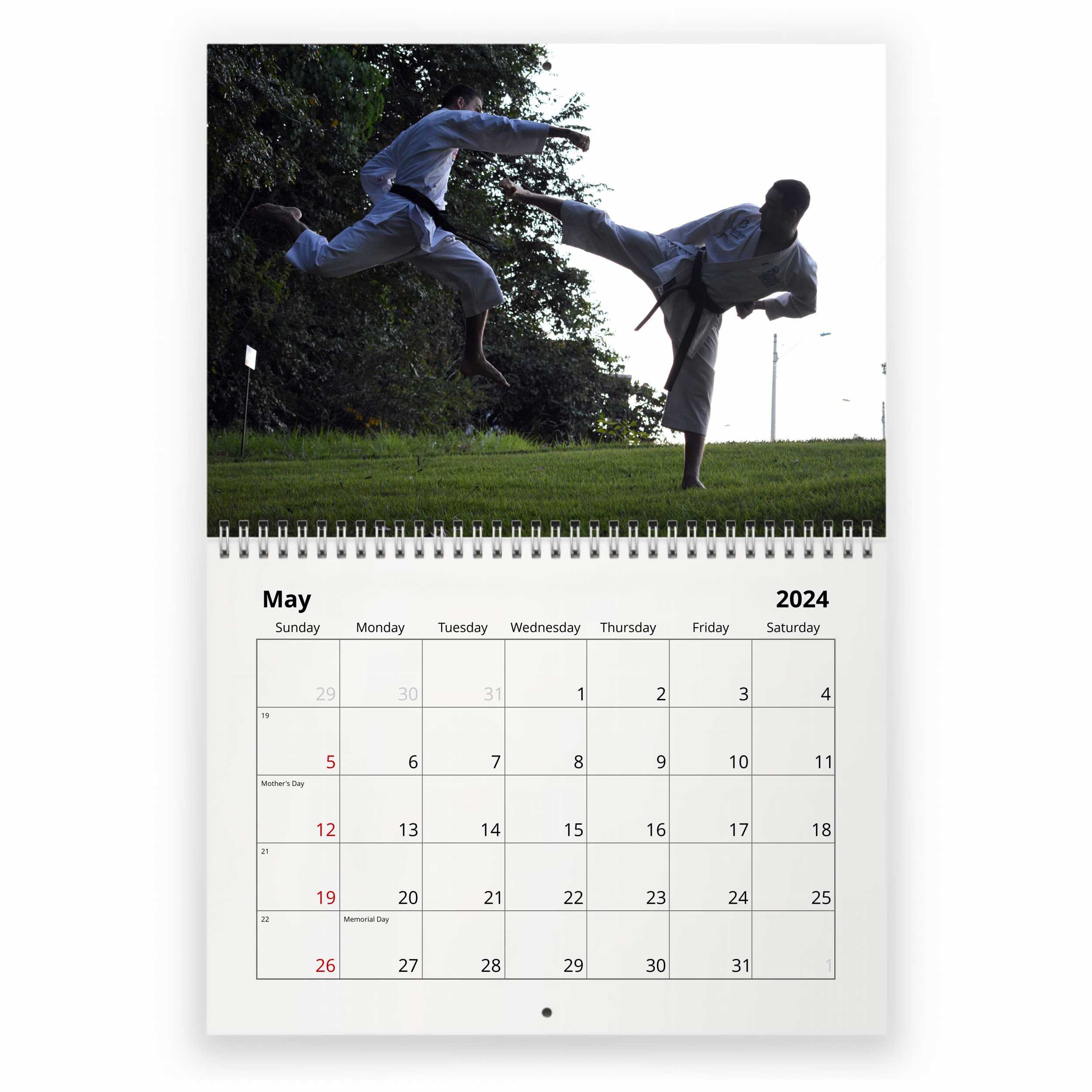 Karate 2024 Wall Calendar sold by Faded Ronnica SKU 4604196 Printerval Australia