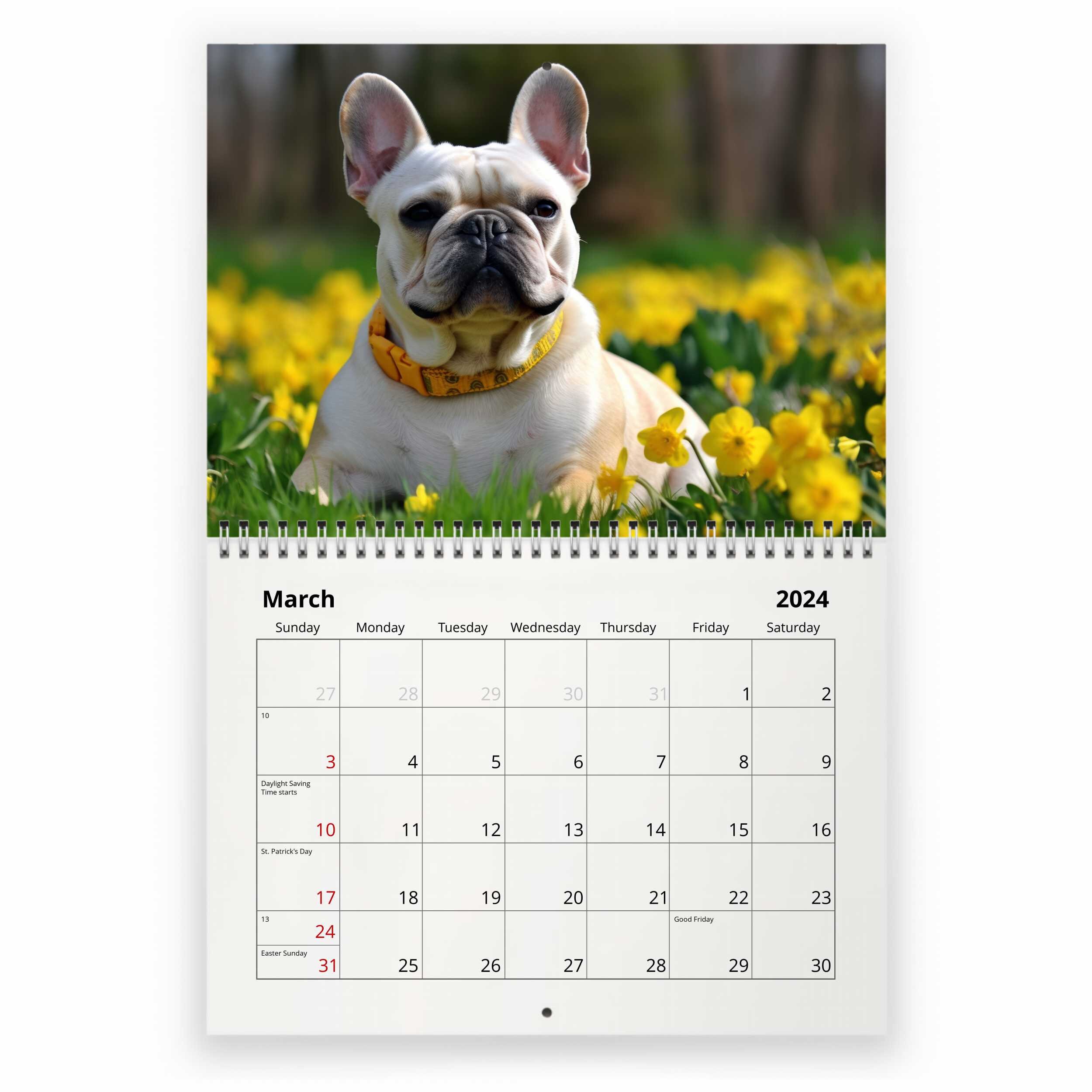 French Bulldog 2024 Wall Calendar IDW24088 Etsy