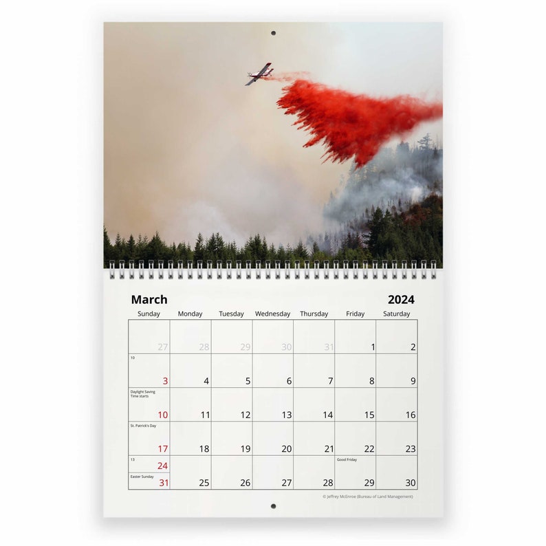 Firefighter 2024 Wall Calendar IDW24097 Etsy