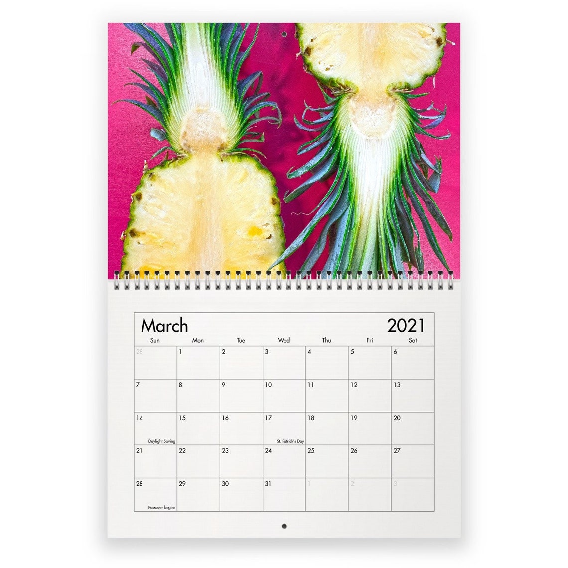 Pineapple 2021 Wall Calendar Etsy