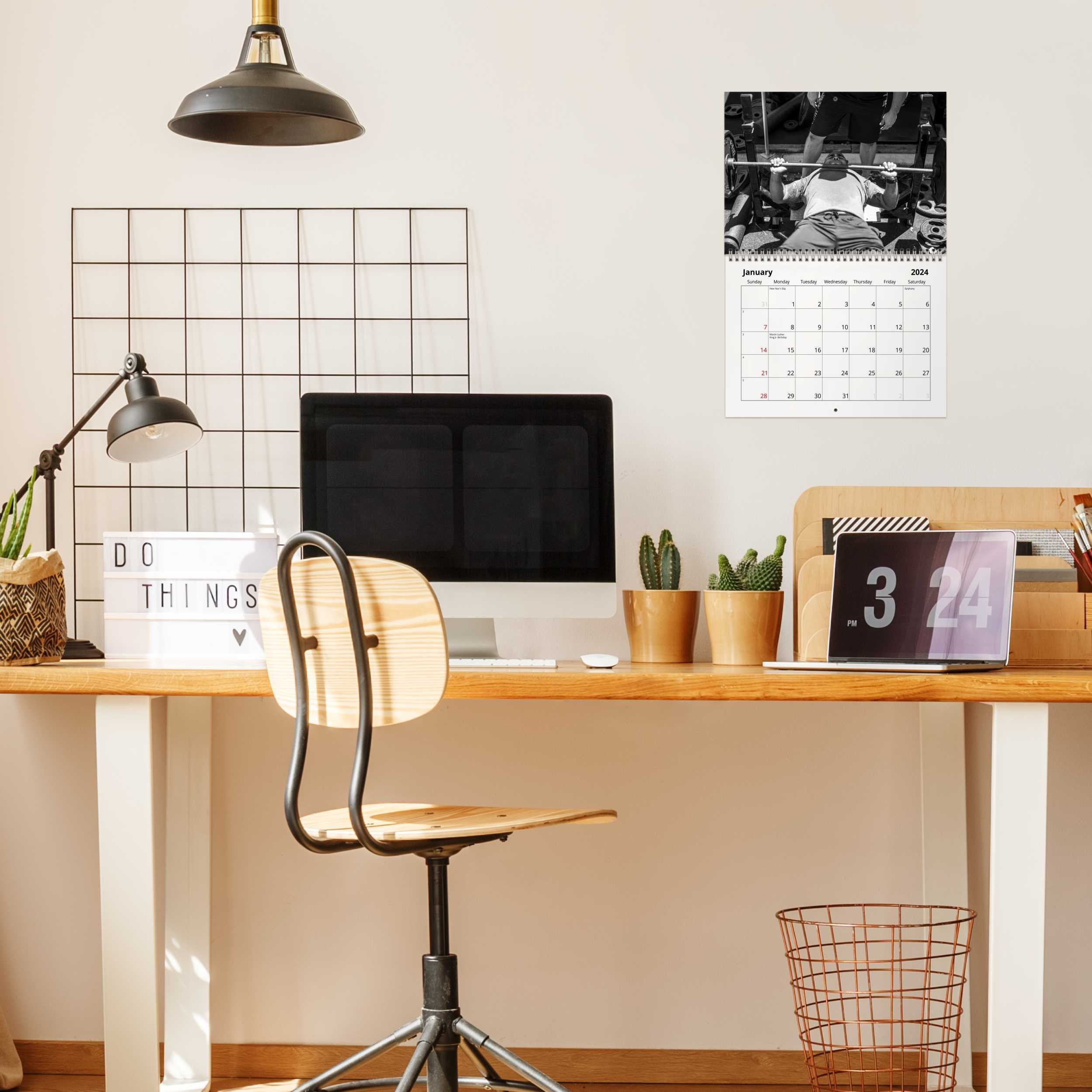 Bodybuilding 2024 Wall Calendar sold by Bored Marisa SKU 97165620 50 OFF Printerval