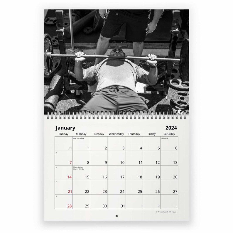 Bodybuilding 2024 Wall Calendar IDW24105 Etsy