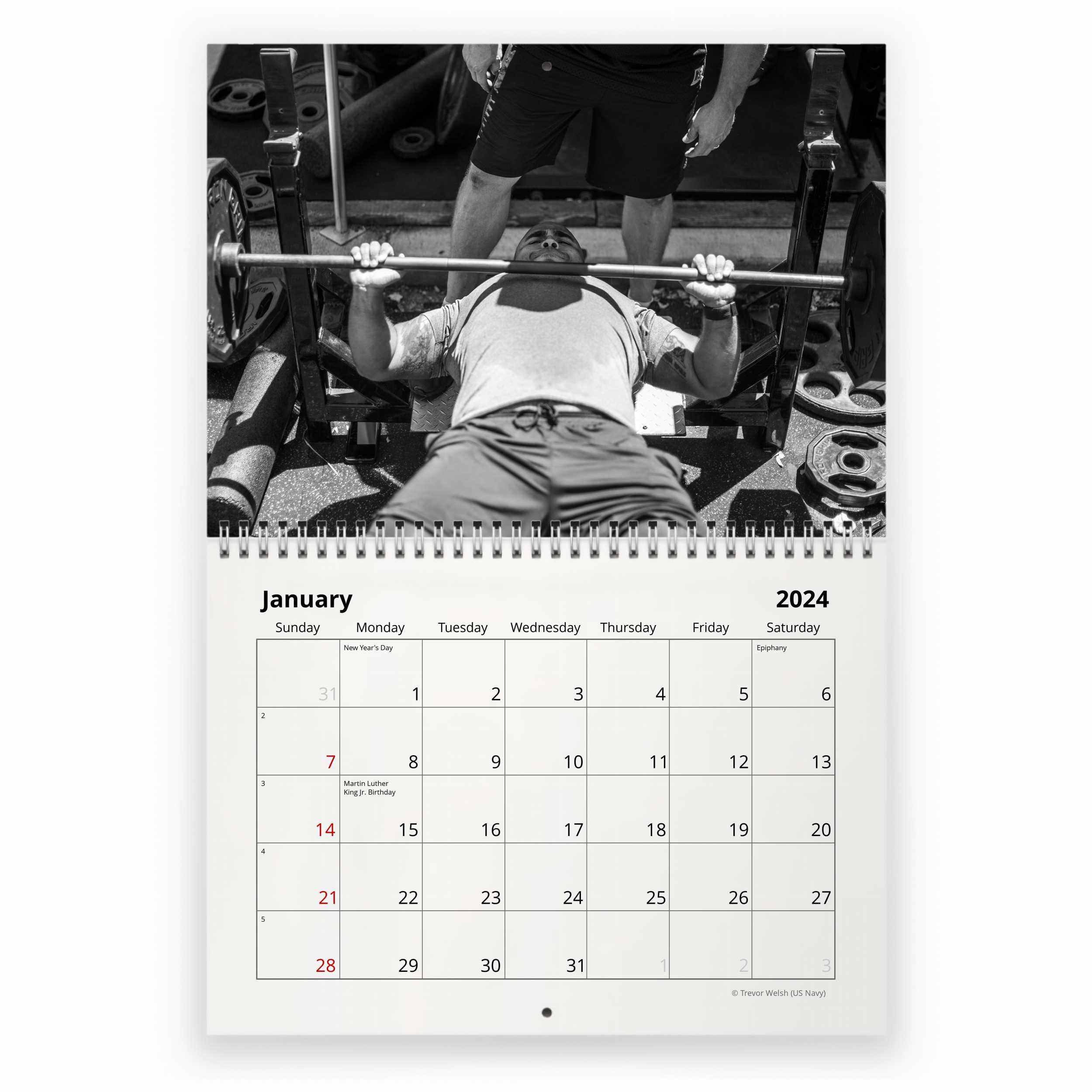 Bodybuilding 2024 Wall Calendar sold by Bored Marisa SKU 97165620 50 OFF Printerval