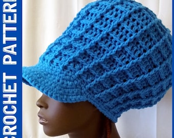 Dreadlock Rasta Hat Crochet Pattern, Instant Download Instructions