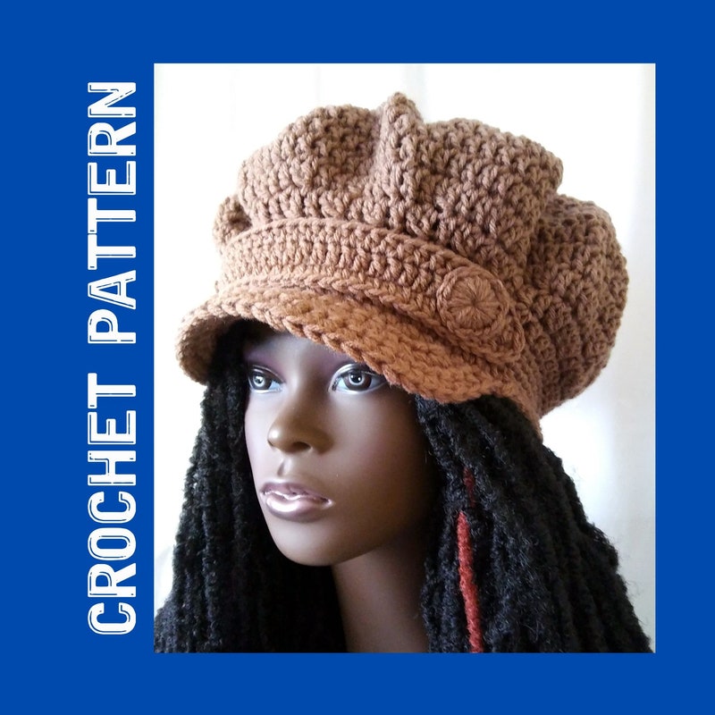 Crochet Newsboy Hat Pattern Etsy