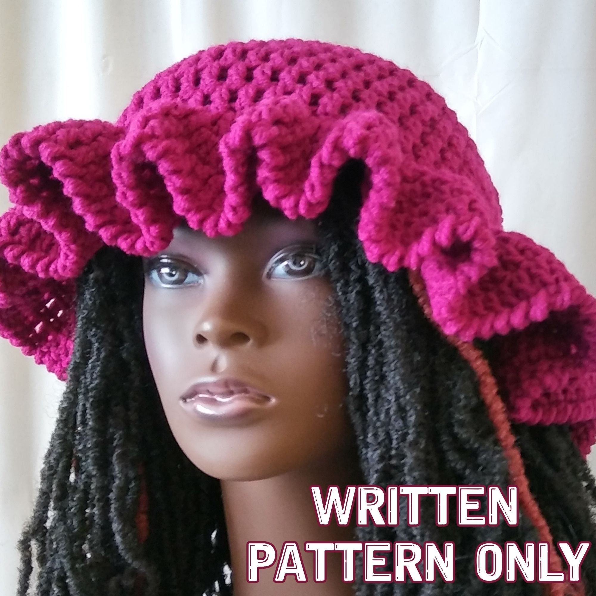 Subtle Ruffle Simple Subtle Ruffle Bucket Hat Pattern, Crochet Bucket Hat Pattern ...