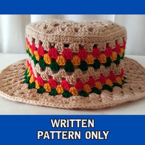 Easy Granny Stitch Bucket Hat Pattern - Crochet Pattern Instant ...