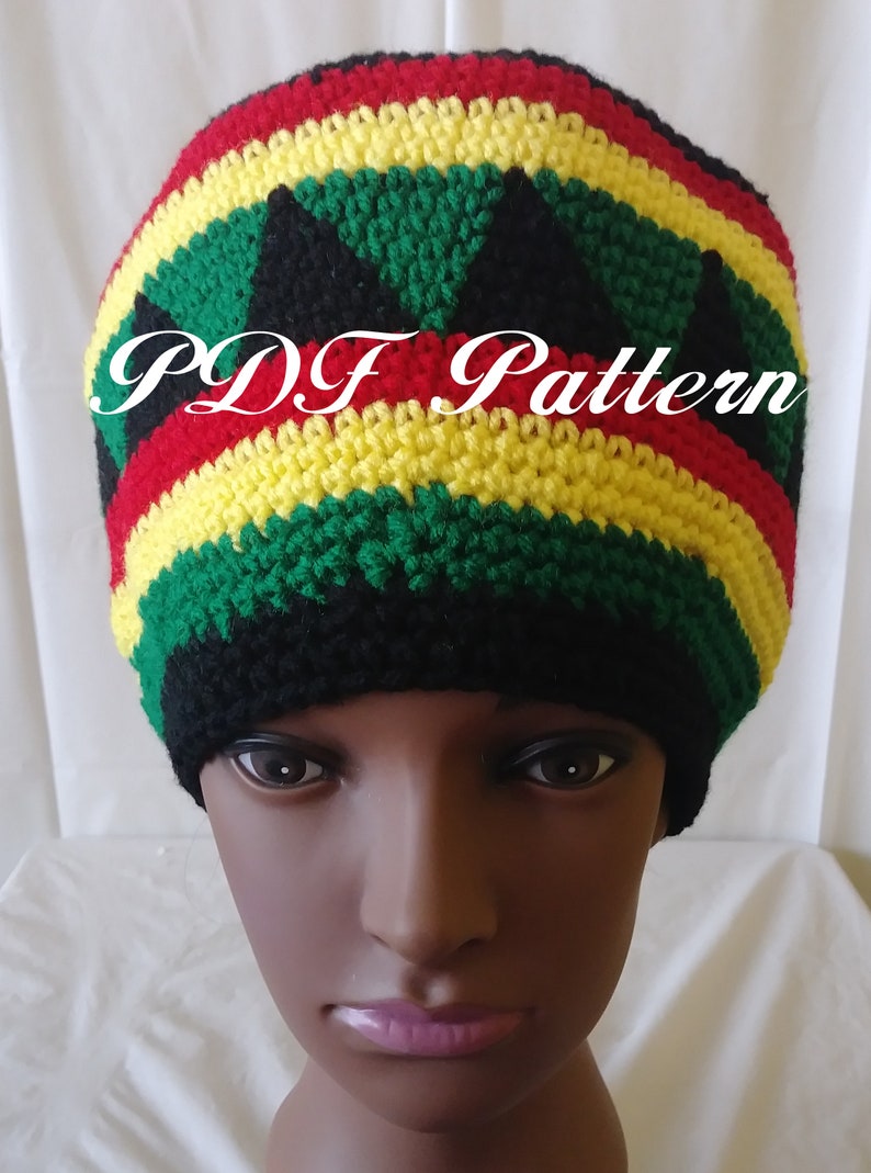 CROCHET PATTERN/Rasta Dreadlock Beanie/Reggae Tam/Slouch Etsy