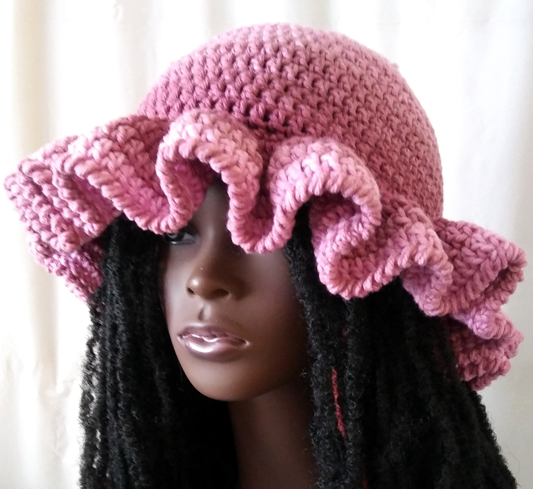 RAIVE ♥ Crochet Knitting Bucket Hat /追跡付 ruilinyang Crochet Hat for Women, Cute Knitted Bucket Hat