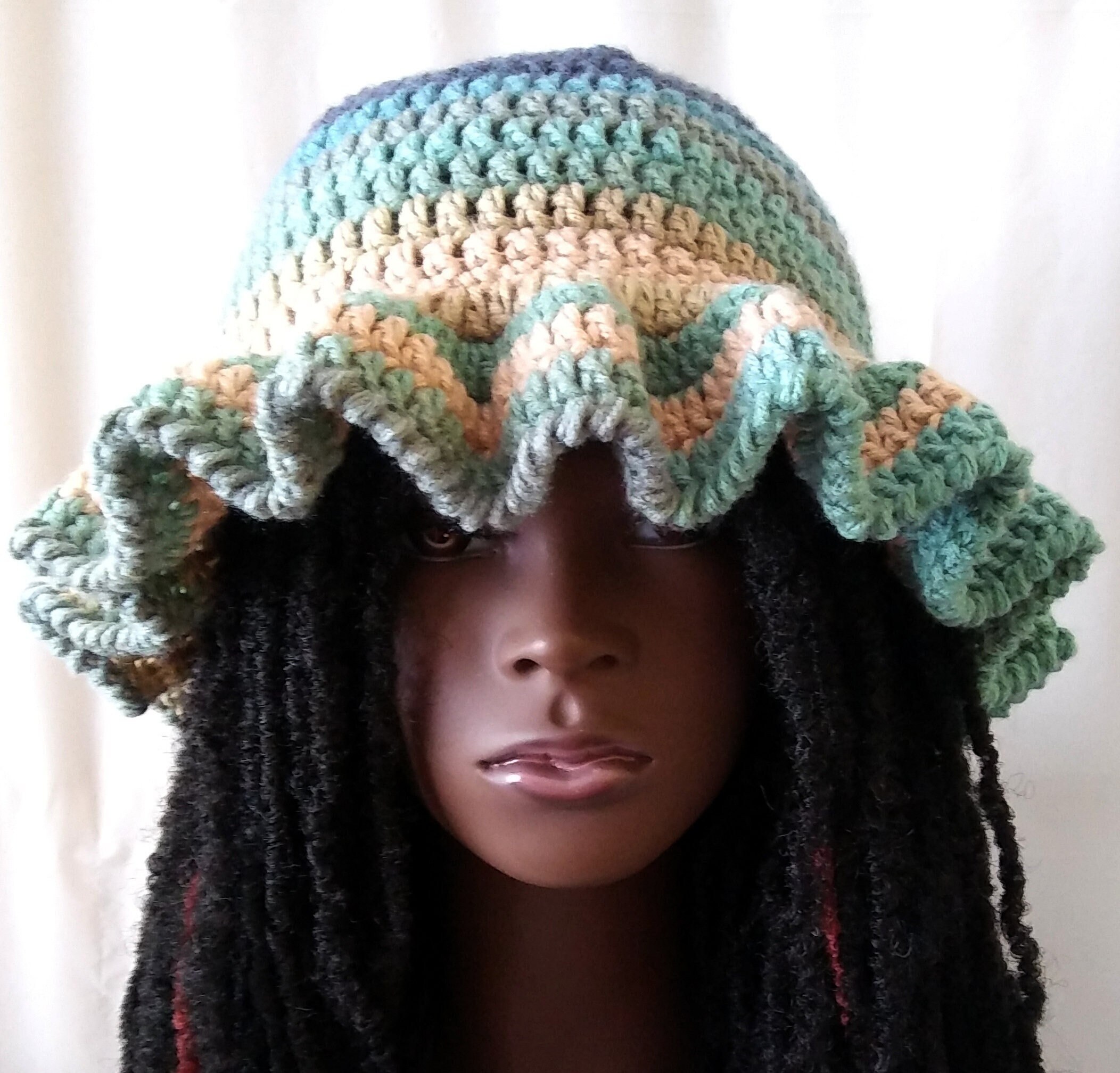 帽子 ENCOMING \"Knitted Bucket hat\" G/Fore COLOURBLOCK CROCHET BUCKET HAT(WOMEN) GTRCX24112NYX