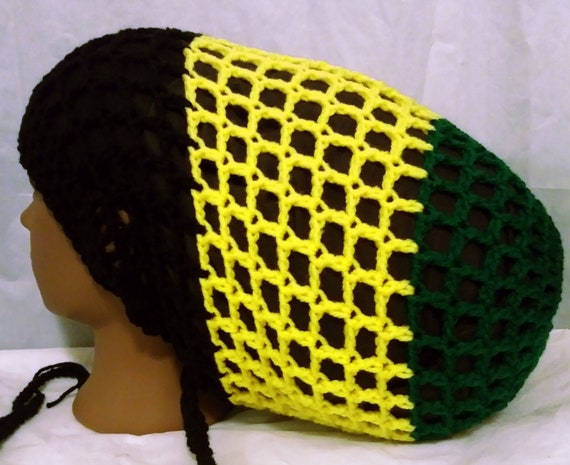 REGGAE WIDE BRIM HAT W DREADLOCKS fake hair hats costumes mens womens dressup