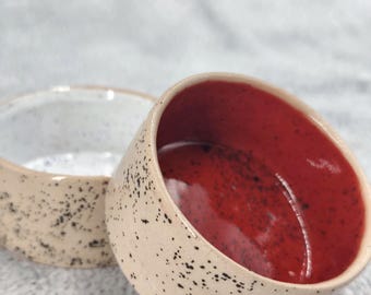 Servierschalen Set 2 - Türkisches Frühstück, Rot Weiße Farbe, Küchendekoration, Modernes Design