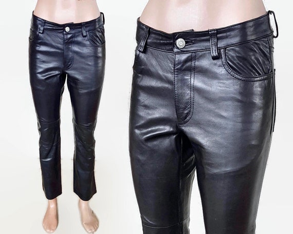 Vintage Gap black leather pants - genuine leather