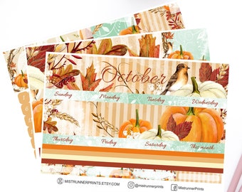 October Autumn Monthly Planner Sticker Kit