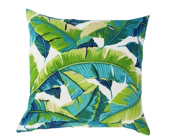 Tropical Outdoor Cushion Cover, Cover Only, Outdoor Pillows, Green Cushions, Scatter cushions, Tropical Pillows, Any Size