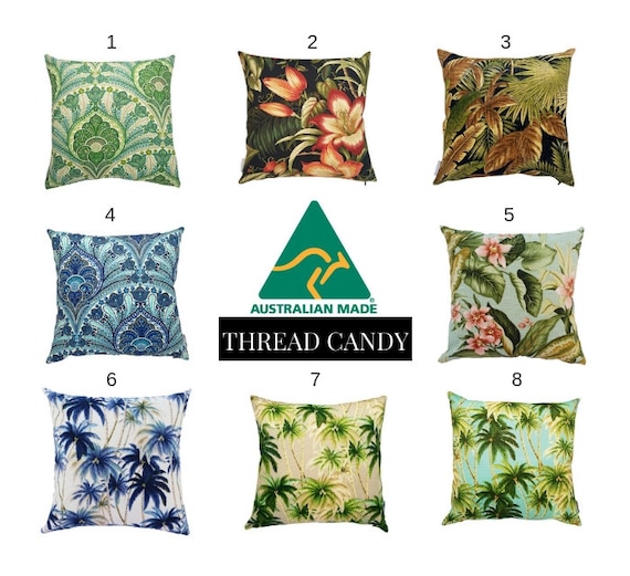 Outdoor Cushions Tropical Outdoor Cushions Palm Leaf Etsy