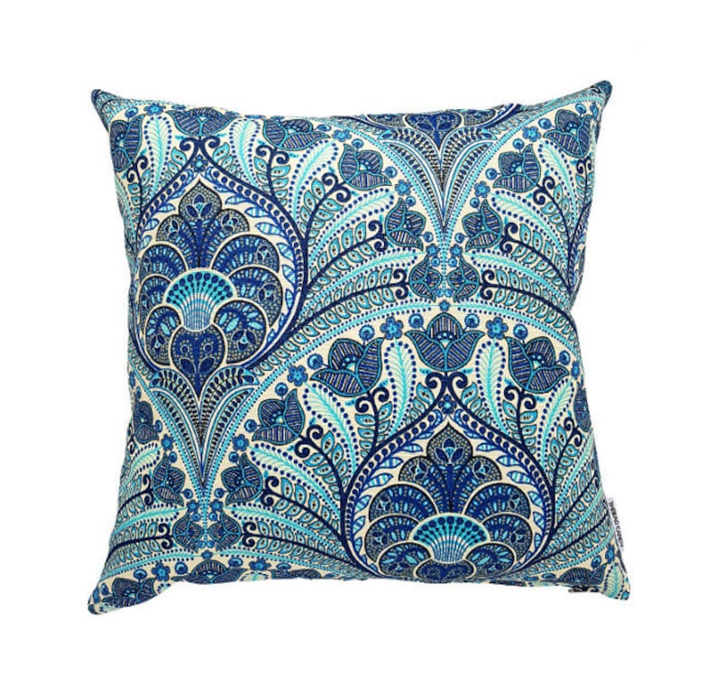 Blue Moroccan Cushion Cover Outdoor Cushions Tommy Bahama Etsy