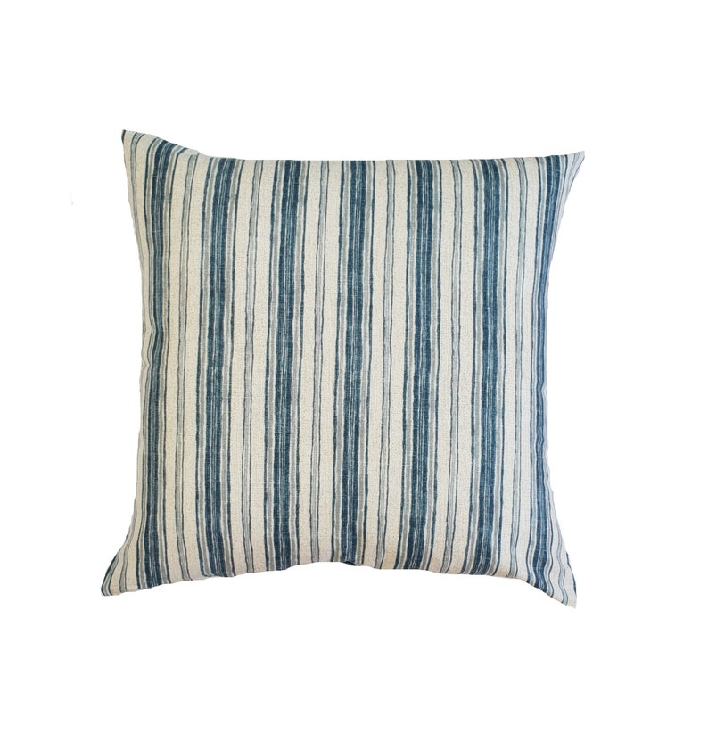 Hamptons Style Cushion Cover Blue Hamptons Striped pillow Etsy