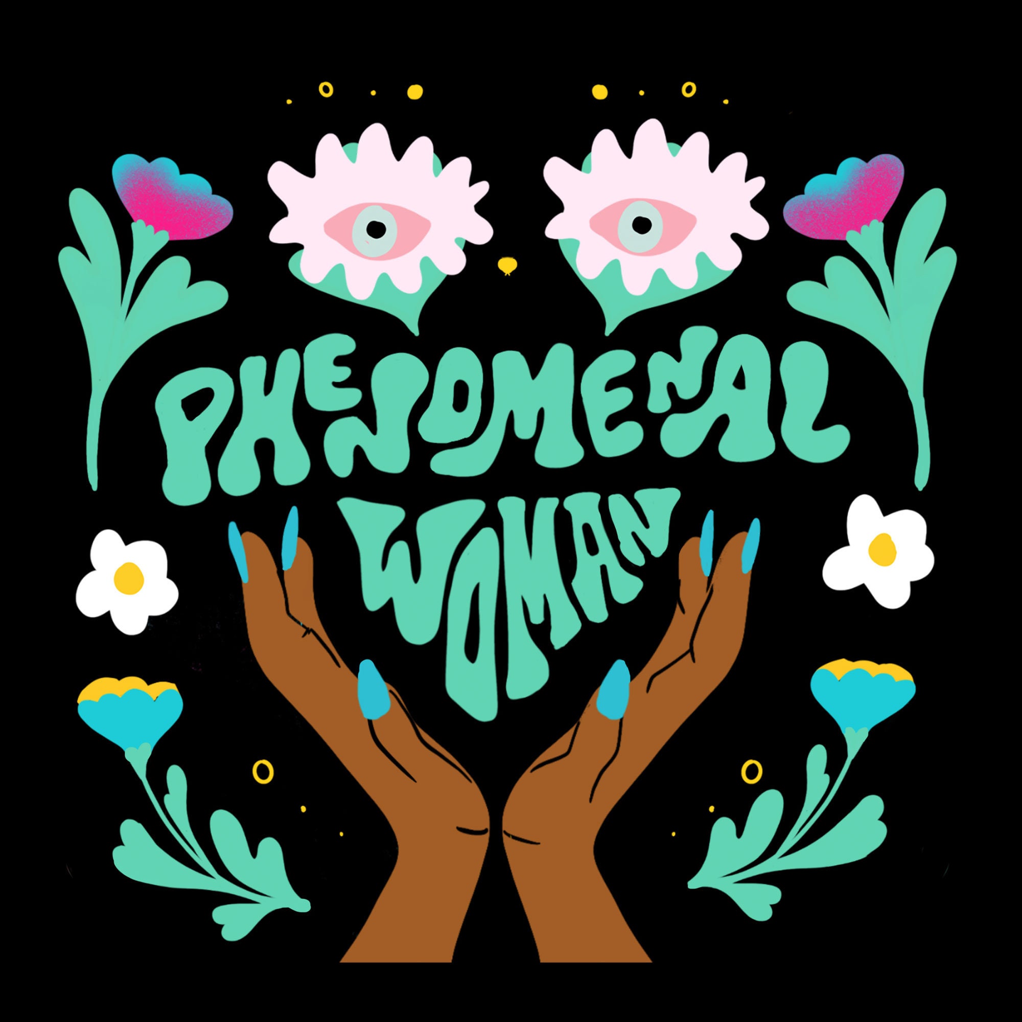 Illustrated typographic Phenomenal Woman Art print | Etsy