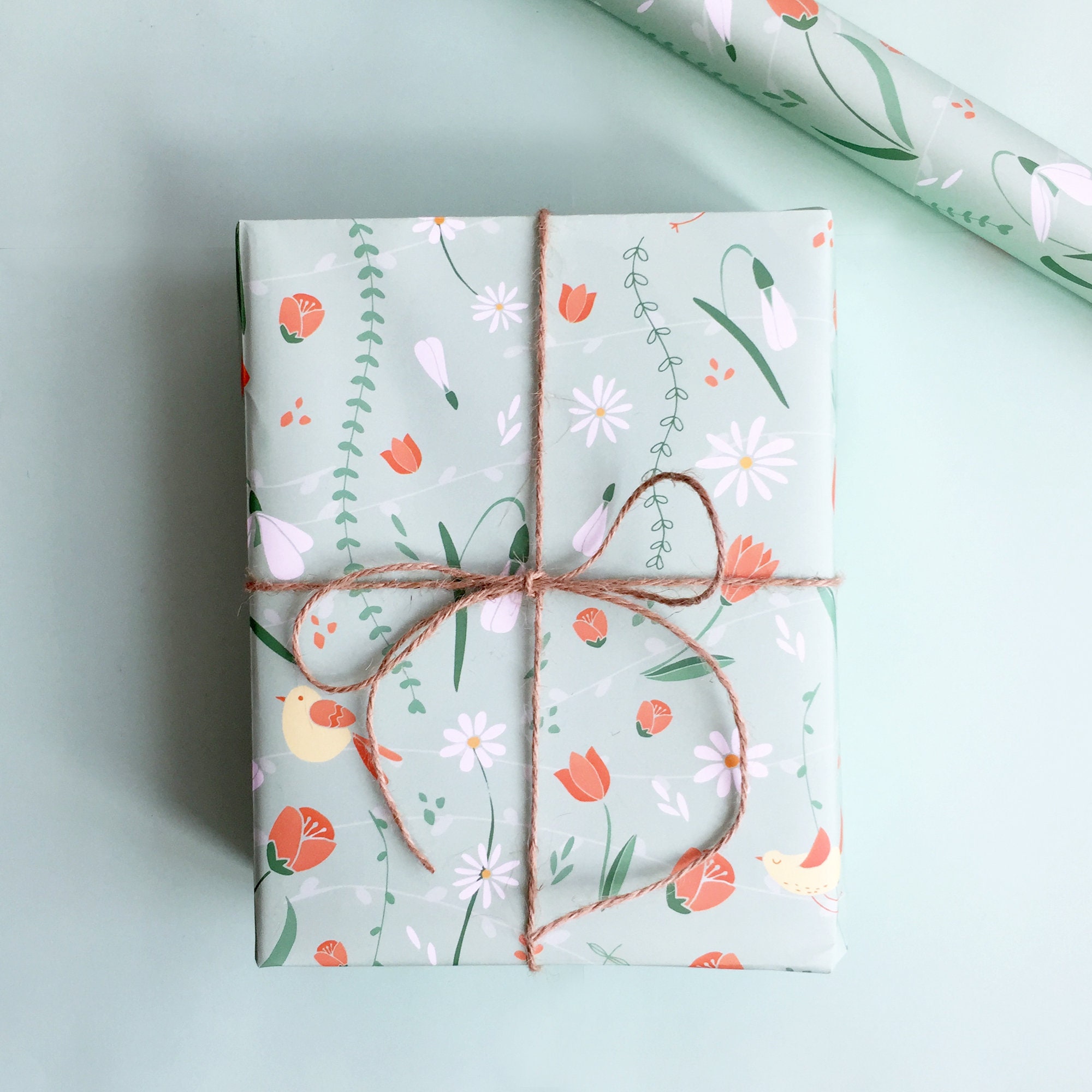 Gift Boxes Wrapping Paper Scissors Tulip Stock Photo 2261577541