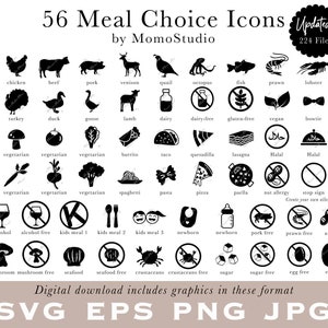 Meal/food Selection Self-adhesive Wax Seal Stickers/peel & Stick Wax Seals  Chicken/bread/gluten Free/ Vegetarian Set of 25 