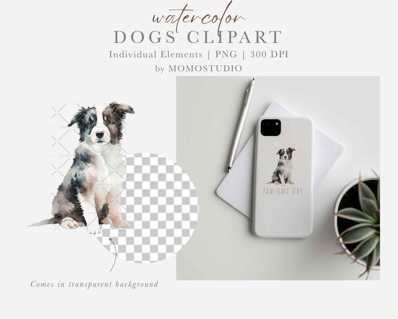 Dog Clipart Puppies Clipart Watercolor Pet Png Printable Dog Art Dog ...