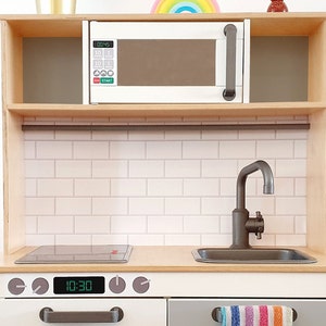 Duktig Microwave and Oven Decals – 2 Pack – Stickers for Ikea Duktig Play Kitchen – Vinyl – Toy Kitchen – Makeover, DIY, IKEA Hack, Custom