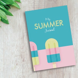 My Summer Journal – a gratitude journal or diary for kids and adults. Summer holidays gift. Summer activities for kids
