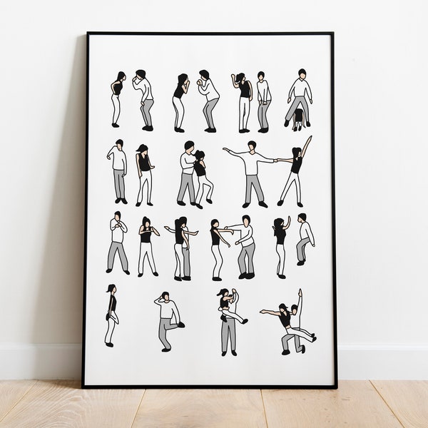 The Routine – Friends poster print – Friends TV show birthday gift – A4 print – Friends quotes art print – Friends TV show gifts