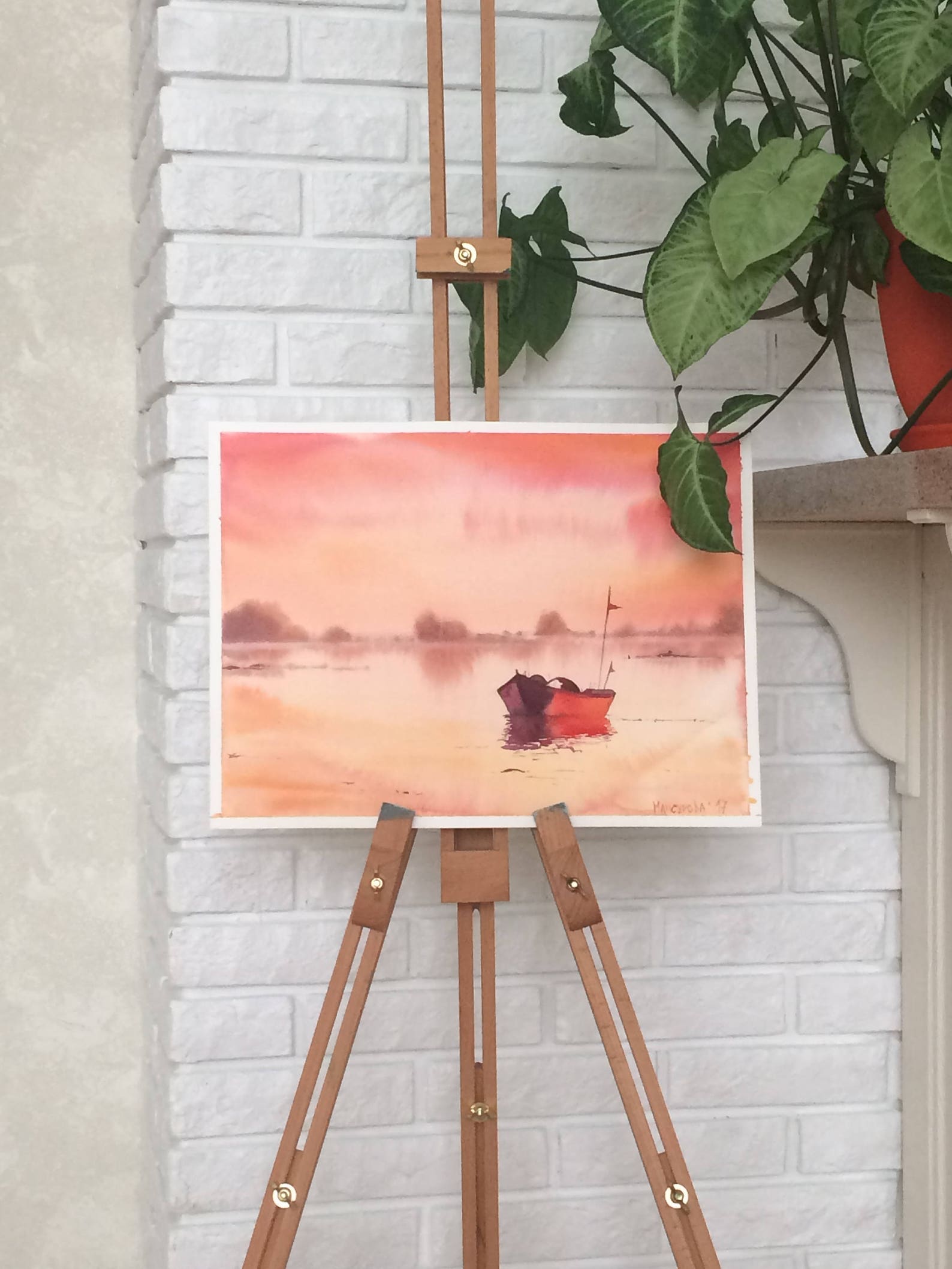 Landscape painting watercolor original landscape art wall art | Etsy