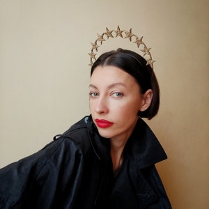 Star halo crown / Gold crown/ Headband with stars/ Star tiara