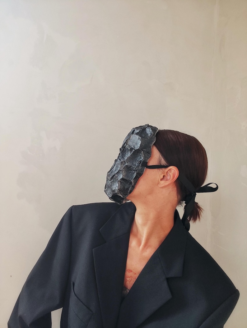 Black Halloween Horror Mask/ Blind Mask/ Full Face Mask/ Scary Mask ...
