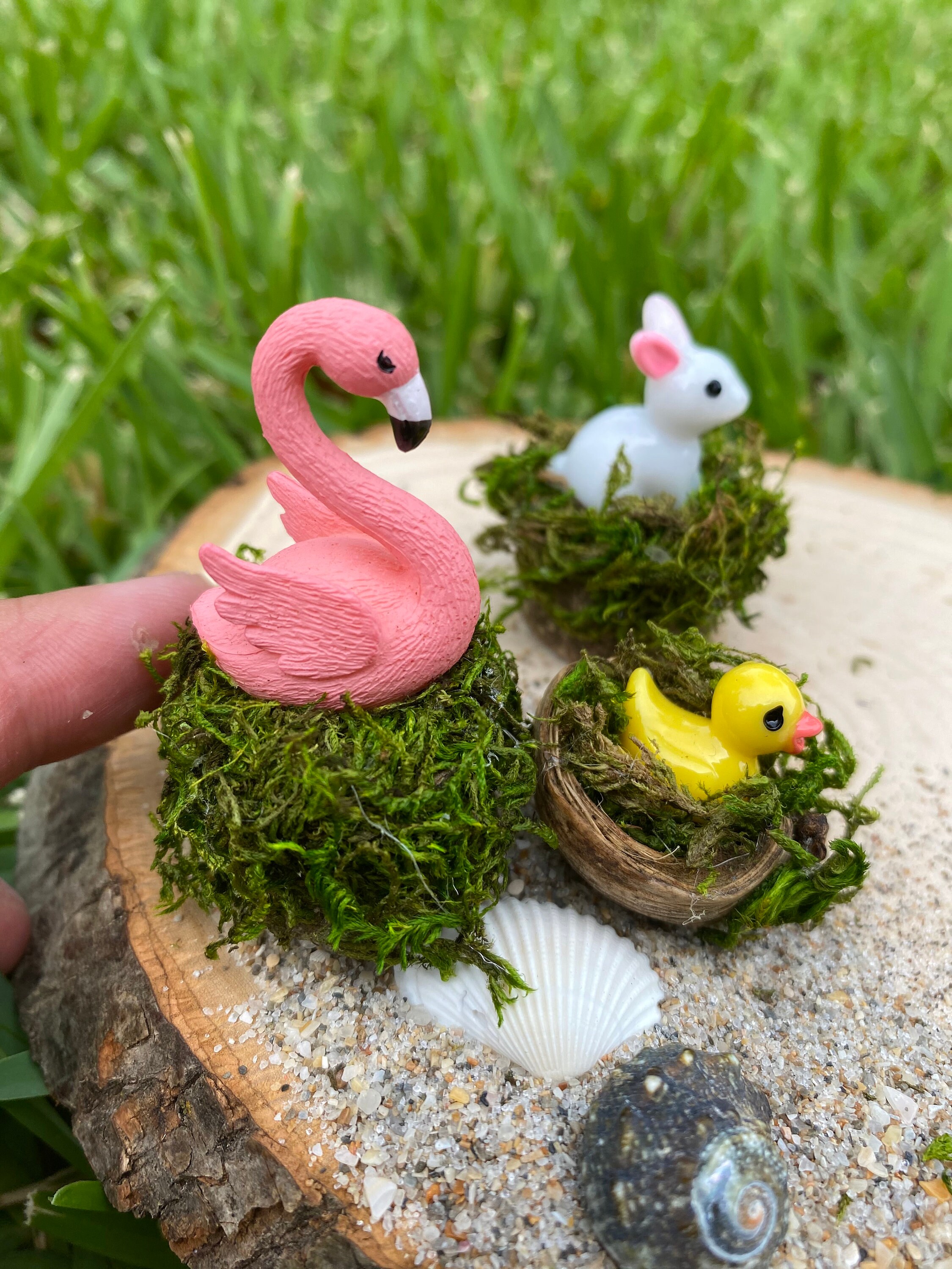 Set of 3 fairy garden animals Fairy garden accessories set Etsy