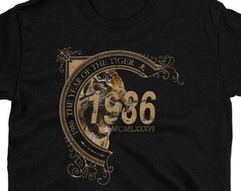 Tiger T-Shirt, 1986 Chinese Zodiac Birthday Gift