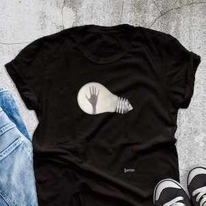 POP SURREALISM & Surreal Original Art T-Shirt Surrealist Gifts &quot;Captive&quot; Break out into a new Life? - Bella Canvas Unisex Tee Shirt