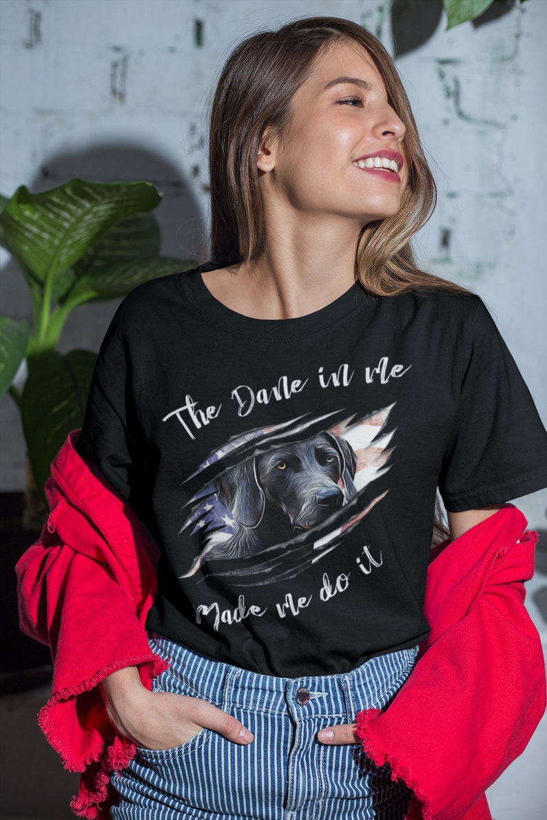 The Great Dane In Me Made Me Do It T-Shirt Funny Gift for Dog Moms and Dads Unisex Bella Canvas Soft Cotton Tee Dog Owners and Lovers
