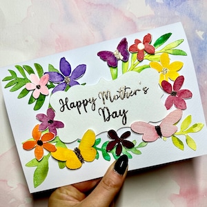 Cartão de aniversário personalizado / personalizado, Dia das Mães | Cartão personalizado feito à mão | Cartão de aniversário para mãe, filha, esposa, cartão para irmã