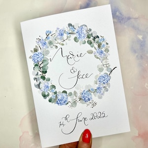 Carte de fiançailles avec noms de couple, date de mariage, anniversaire | Ajouter un message personnel | sur commande | Carte irlandaise personnalisée