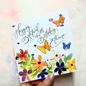 Personalised Birthday Card | custom card |  Personalised Blank Card | Custom blank card | Custom message Card | pretty card, custom girl