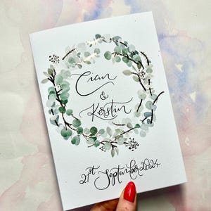 Custom wedding card with Couple names, date of wedding or Engagement | Add personal message | made to order | personalised Irish Card image 8
