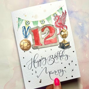 Soccer Birthday Card | Custom football Card with Name & Age | Birthday for match lover | soccer themed sports card