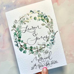 Custom wedding card with Couple names, date of wedding or Engagement | Add personal message | made to order | personalised Irish Card image 5