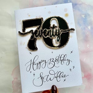 Biglietto di auguri di compleanno personalizzato / incluso Biglietto di auguri di compleanno / numero/età personalizzato per papà, padre, figlio, fratello, zio, nonno, maschio,