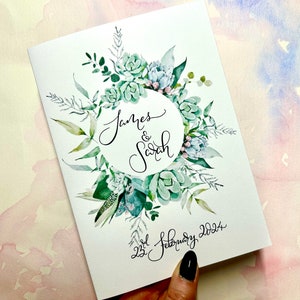 Wedding/engagement personalised Card  | Personalised Calligraphy | Custom wedding card | Custom Wedding Gift | handmade card |